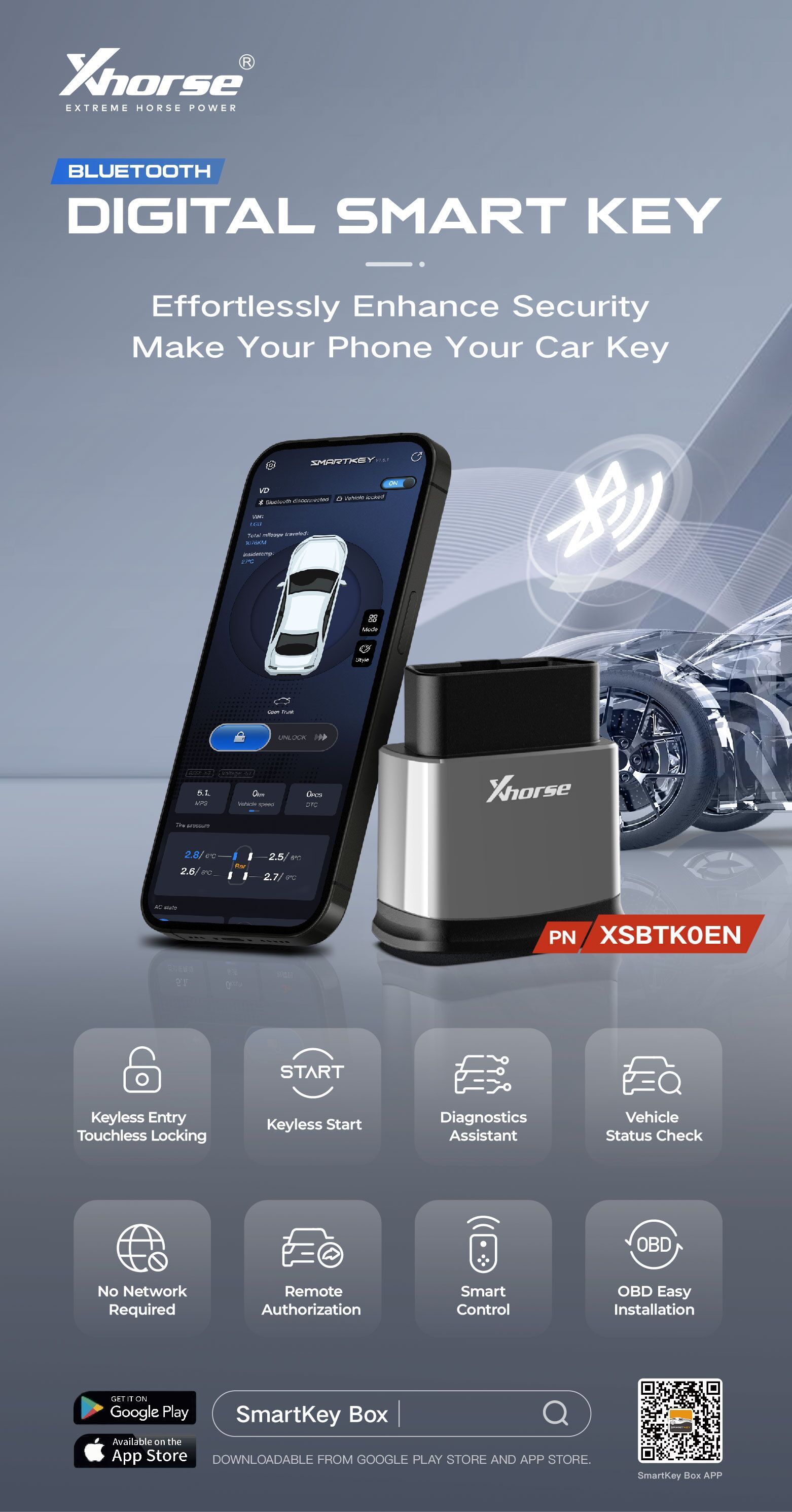 Xhorse XSBTK0EN Bluetooth Digital Smart Key